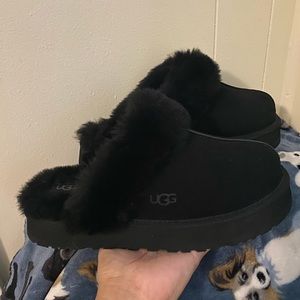 Ugg black platform slipper brand new